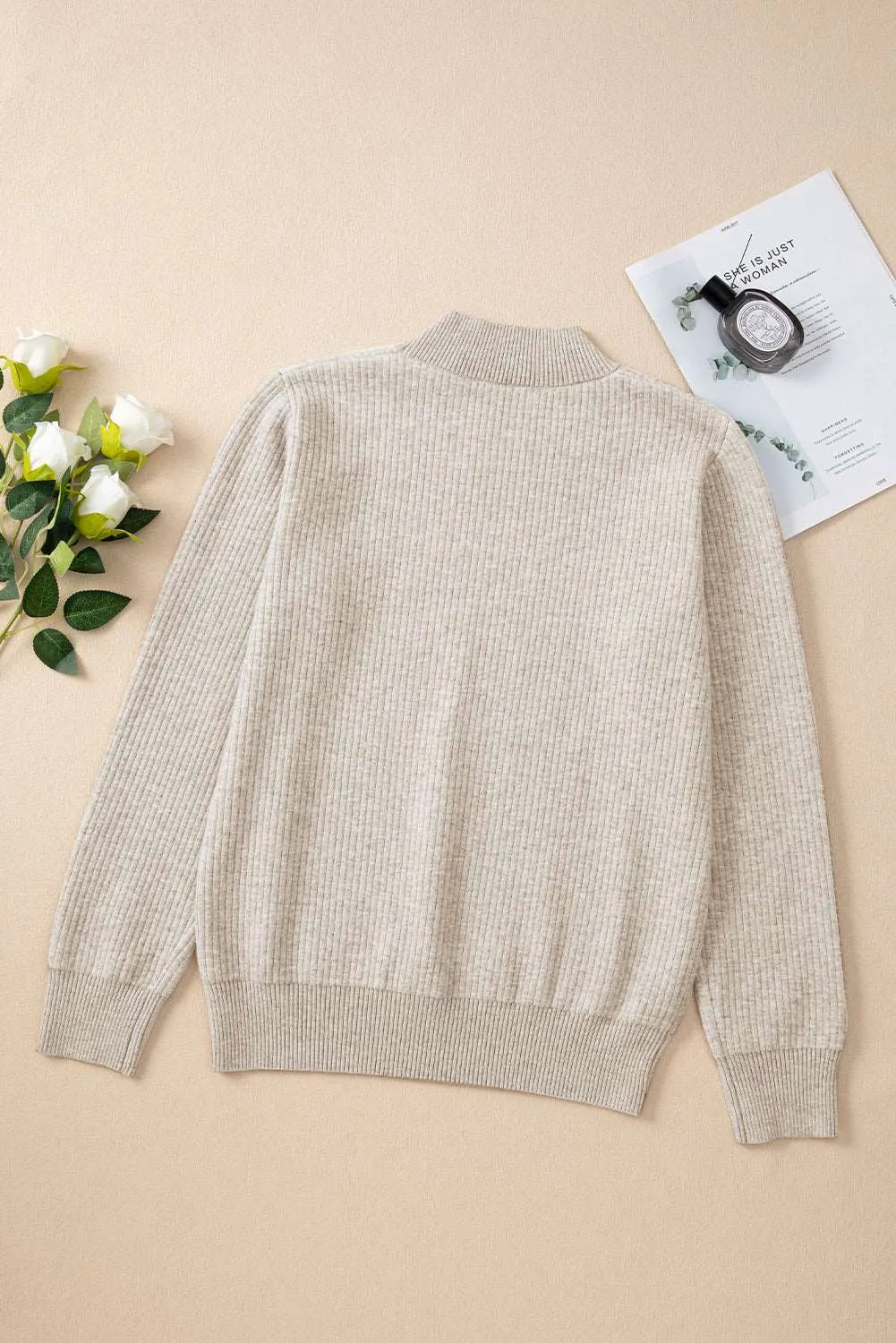 🔥 Thermal Lined Ribbed Knit Mock Neck Sweater: Because Who Doesn’t Want to Feel Cozy as Hell While Looking Like They Actually Have Their Life Together? 🔥
