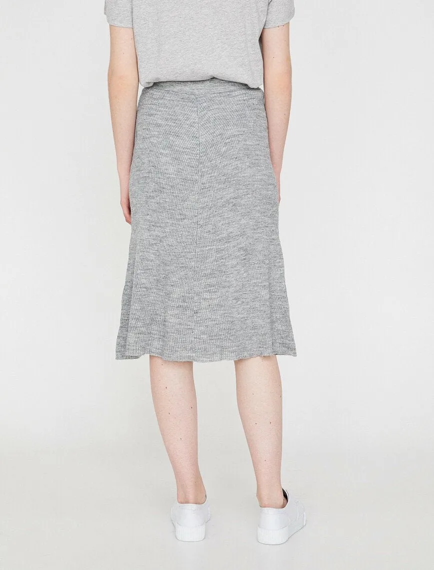 12296 Grey Midi Skirt
