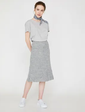 12296 Grey Midi Skirt