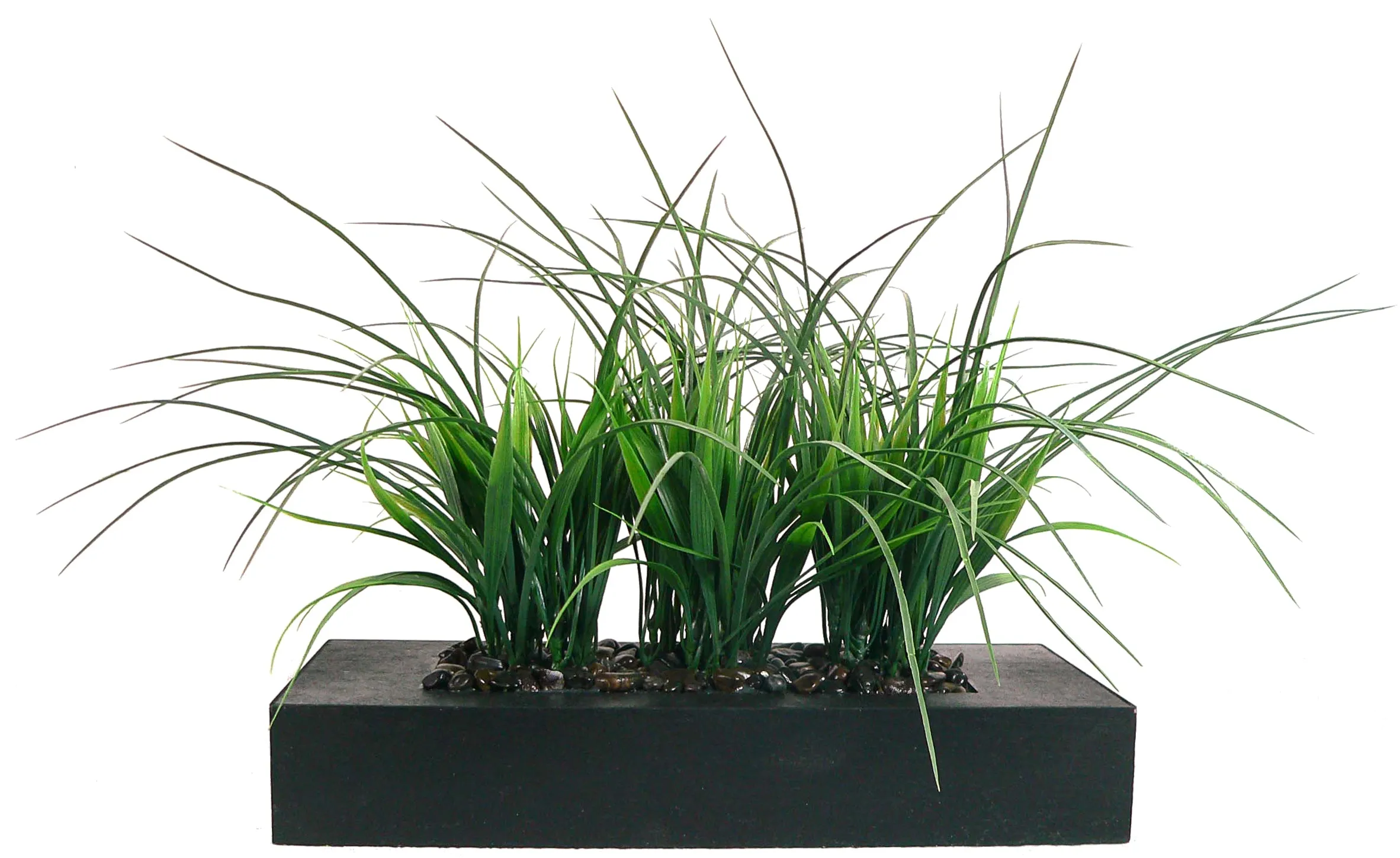 14" Faux Grass in Rectangular Wood-Like Planter by Vintage Home