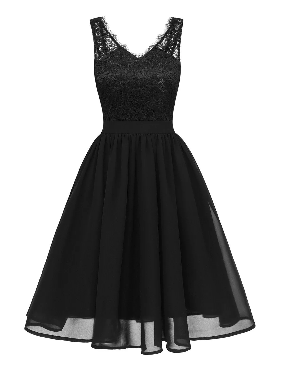 1950s Lace Patchwork Swing Dress