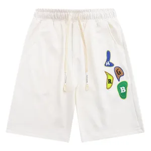 1984® - Letter Embroidery Solid Color Shorts