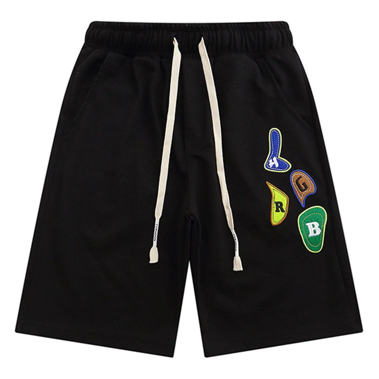 1984® - Letter Embroidery Solid Color Shorts