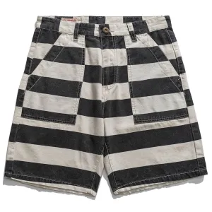 1984® - Striped Workwear Casual Shorts