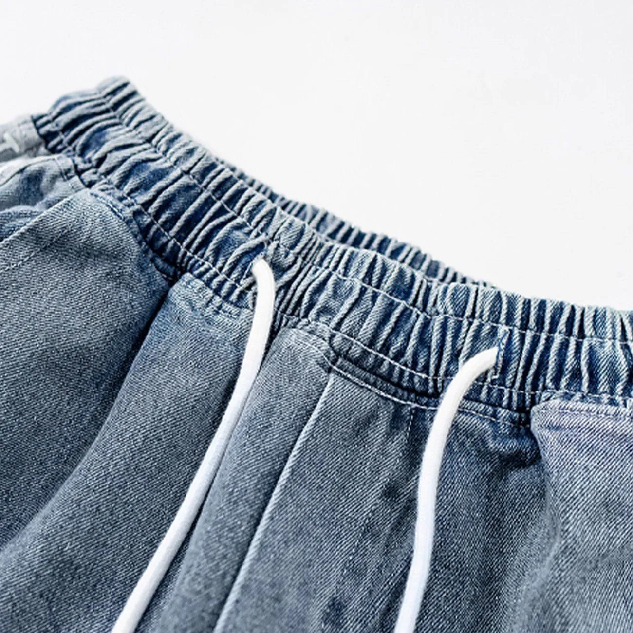 1984® - Vintage Stitching Pocket Letter Print Denim Shorts