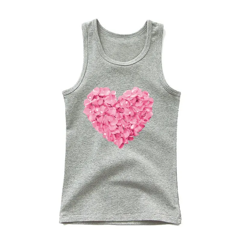 3-14years Girls Flower Unicorn Sleeveless T-shirt Kids Cartoon Singlet Children Cotton Tank Tops Summer Cute Undershirt