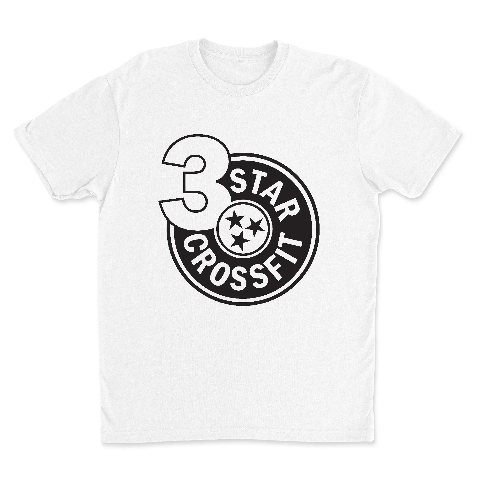 3 Star CrossFit One Color Mens - T-Shirt