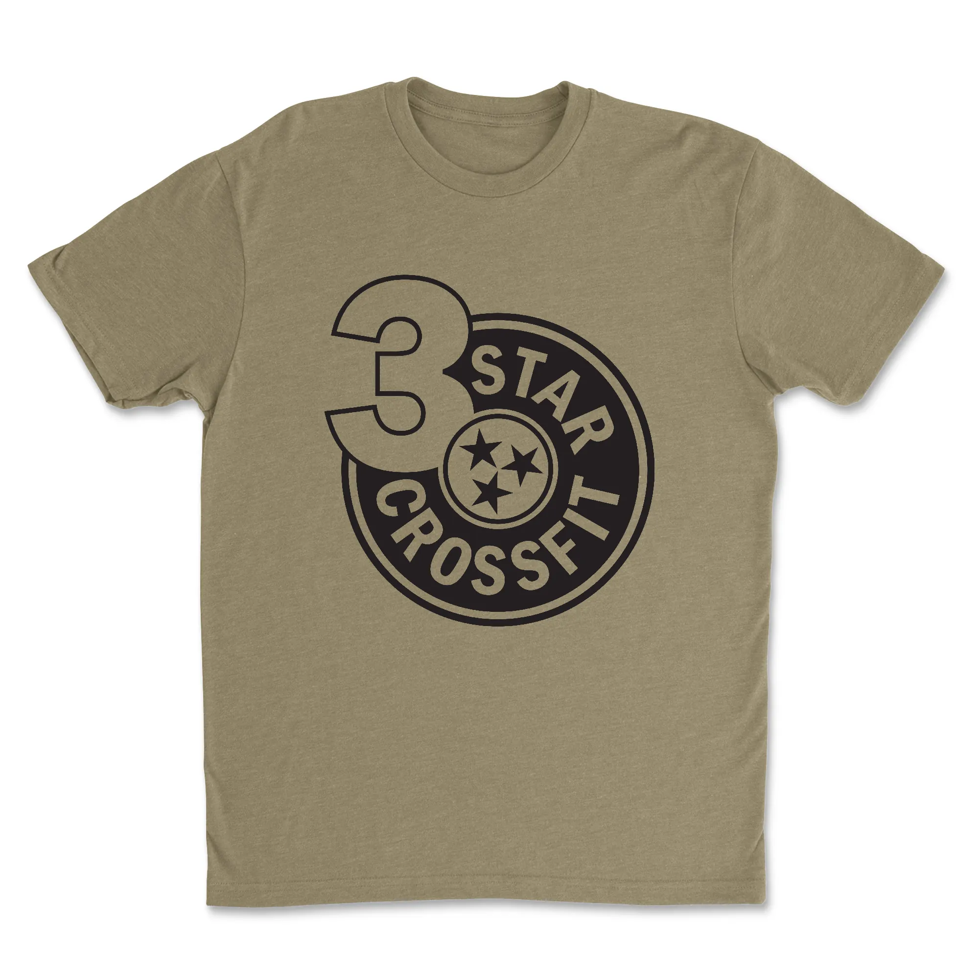 3 Star CrossFit One Color Mens - T-Shirt