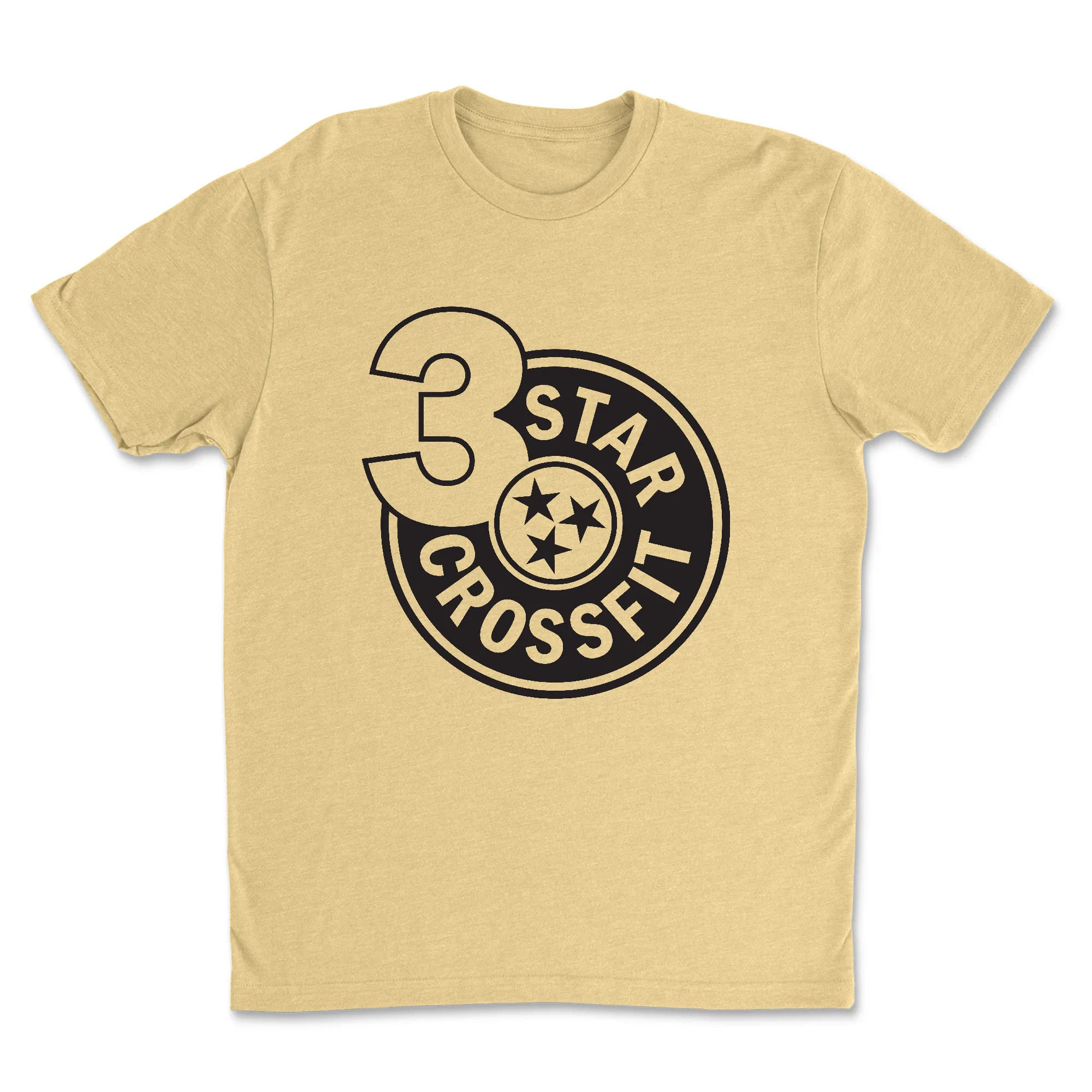 3 Star CrossFit One Color Mens - T-Shirt
