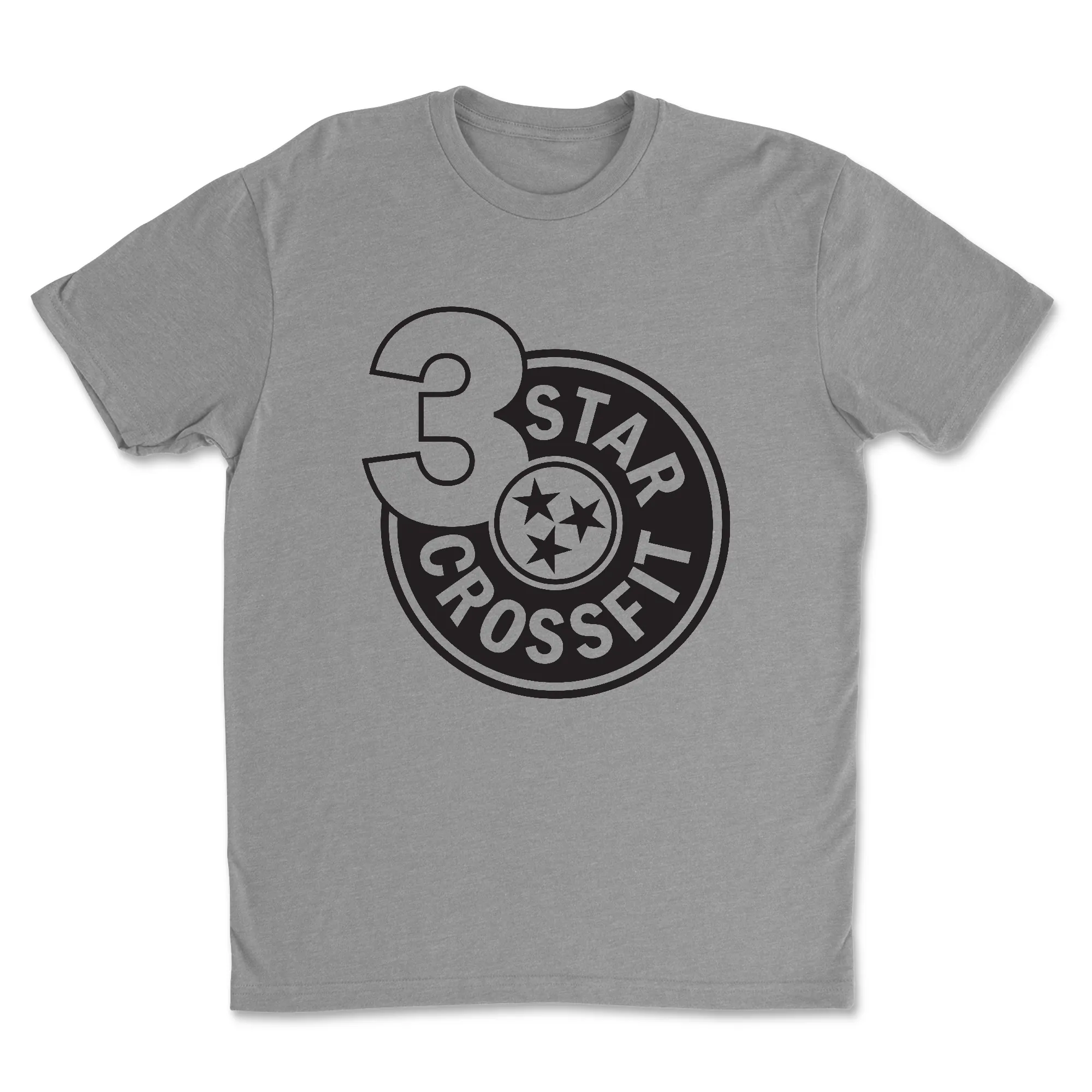 3 Star CrossFit One Color Mens - T-Shirt