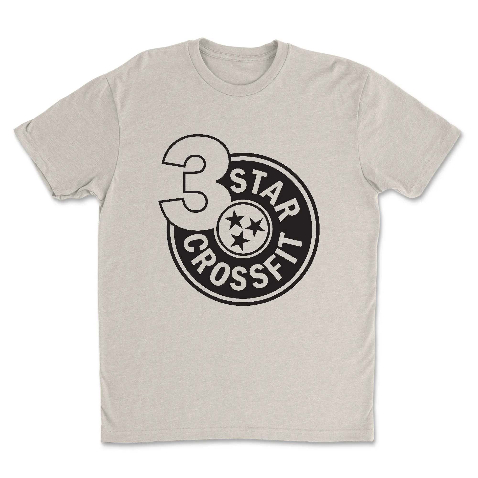 3 Star CrossFit One Color Mens - T-Shirt