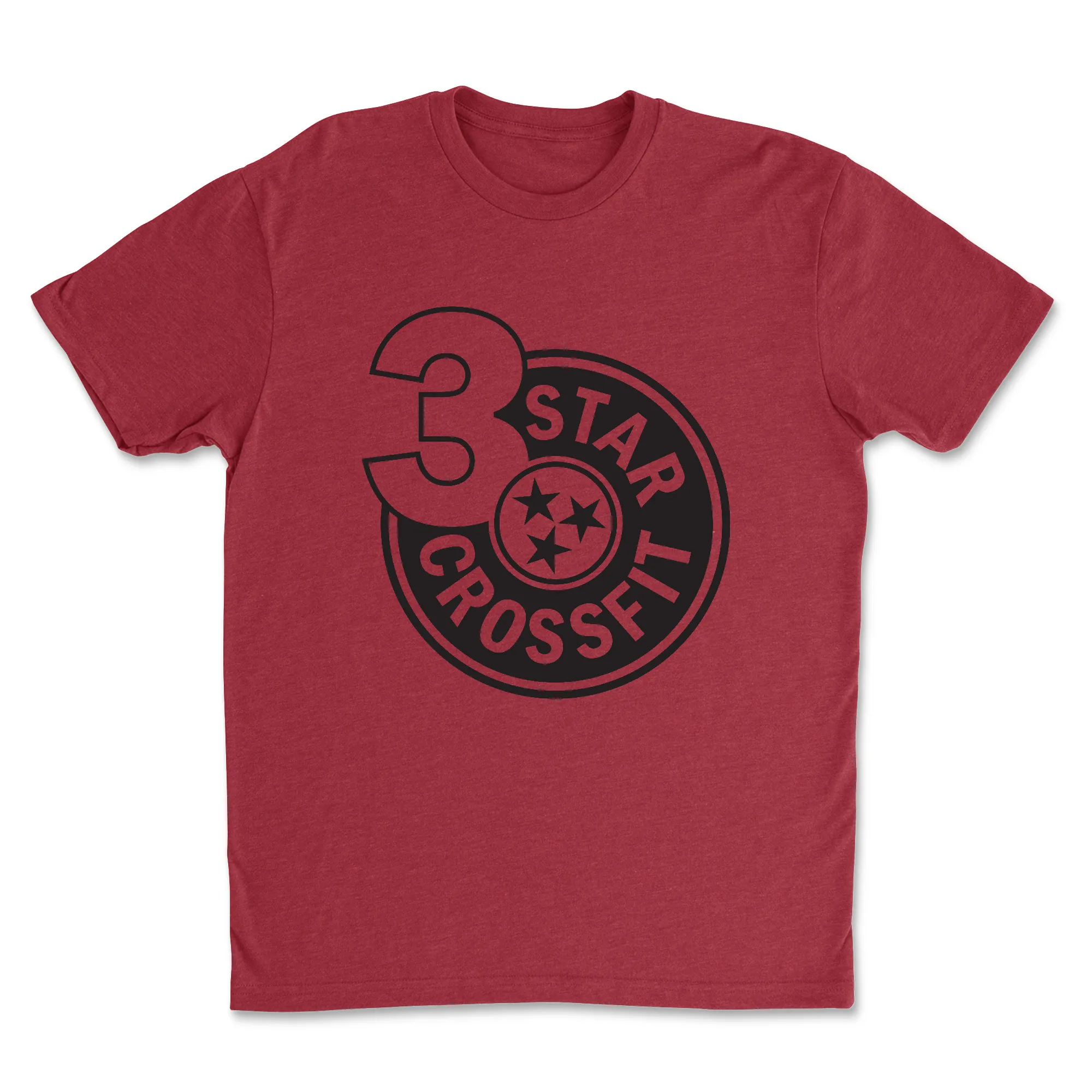 3 Star CrossFit One Color Mens - T-Shirt