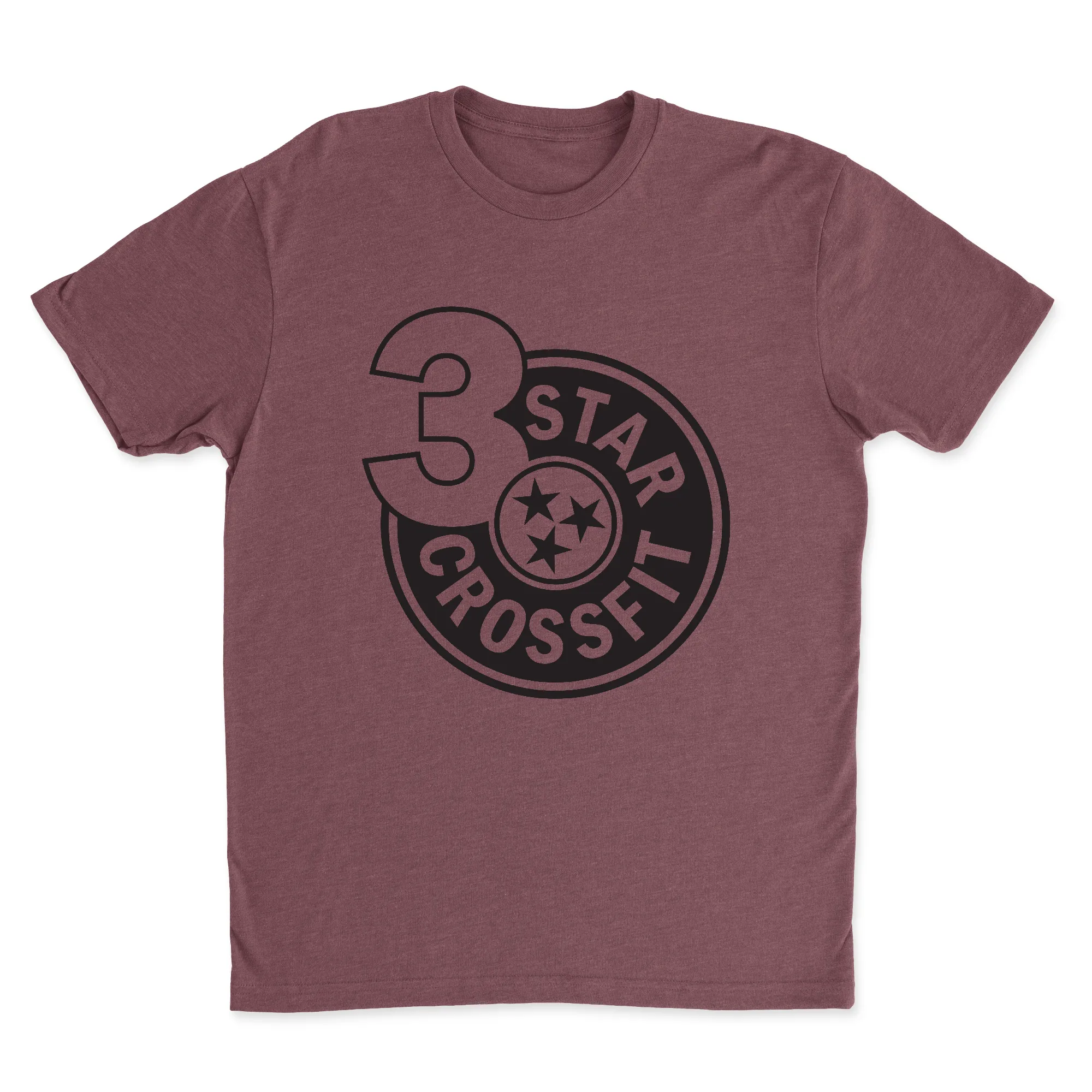 3 Star CrossFit One Color Mens - T-Shirt