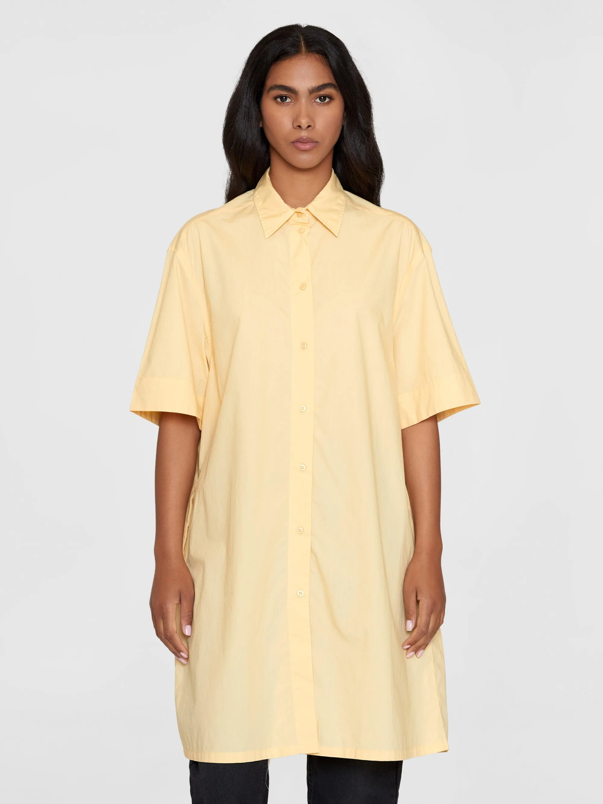 A-shape short sleeved poplin shirt dress - GOTS/Vegan - Impala