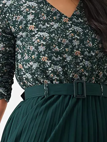 AASK Polyester Dress For Women|One Piece For Women|Dresses For Women|Kurta Set For Women|Kurta For Women Dress For Women|Women Top|Tops For Women|Dress|Dresses For Women Green