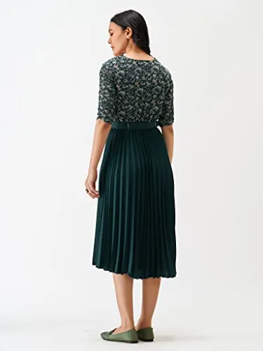 AASK Polyester Dress For Women|One Piece For Women|Dresses For Women|Kurta Set For Women|Kurta For Women Dress For Women|Women Top|Tops For Women|Dress|Dresses For Women Green