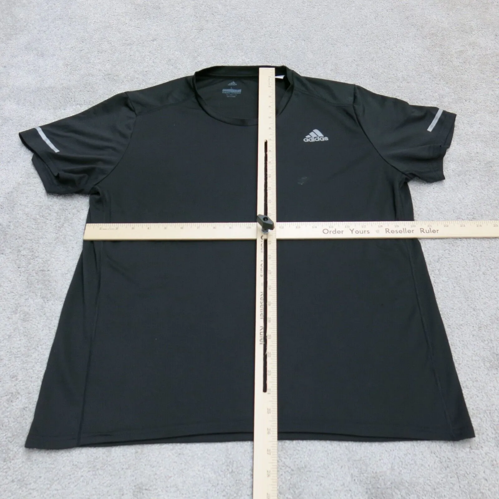 Adidas Energy Running Mens Graphic T-Shirt Short Sleeves Crew Neck Black Size L