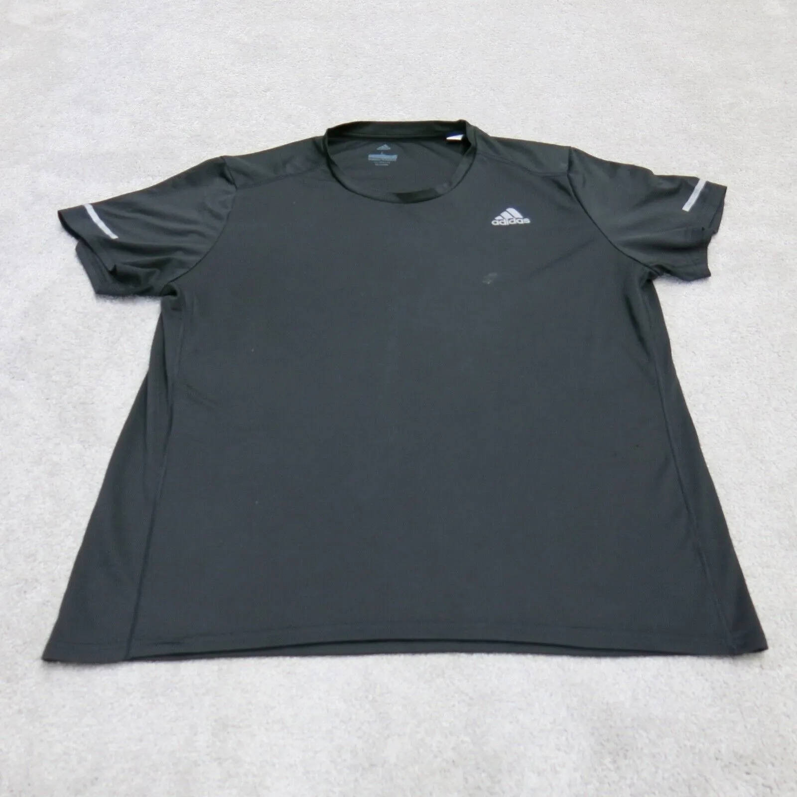 Adidas Energy Running Mens Graphic T-Shirt Short Sleeves Crew Neck Black Size L