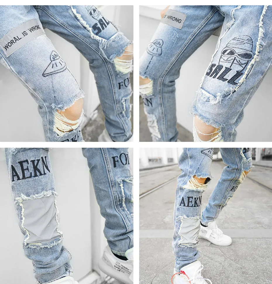 AEKN Distressed Jeans