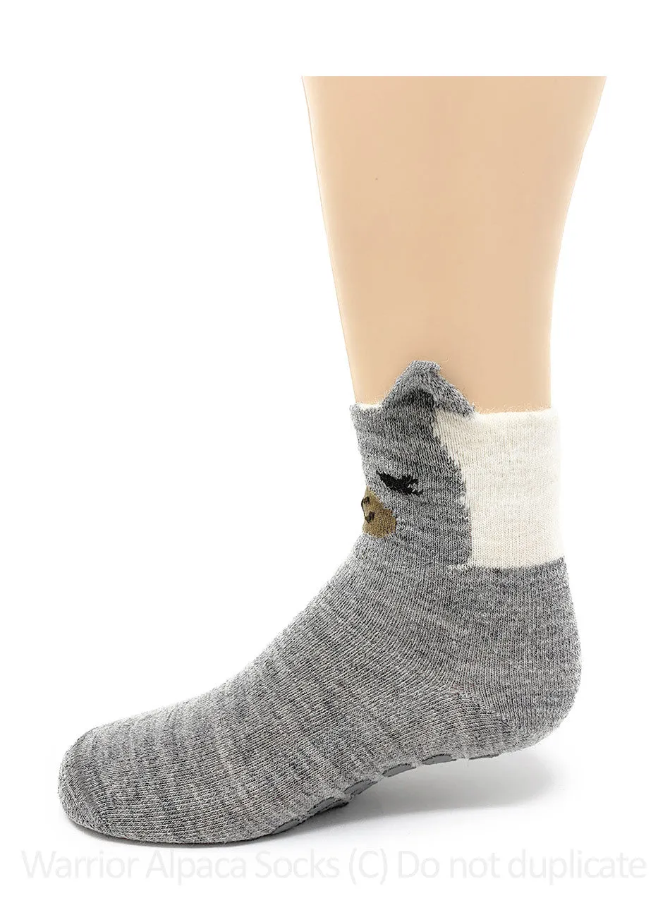 ALPACA PEEK A BOO NON-SKID KIDS SOCKS