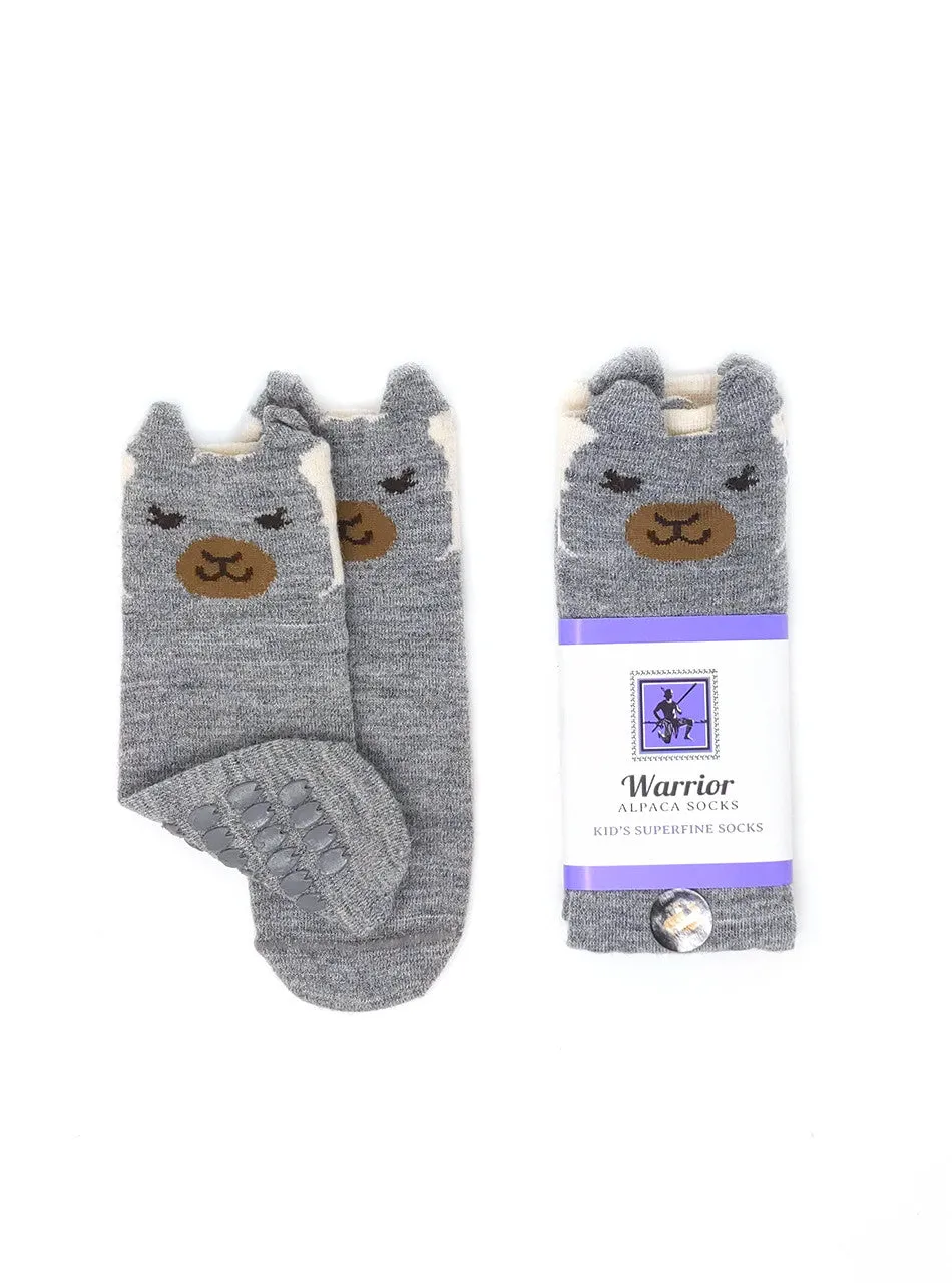 ALPACA PEEK A BOO NON-SKID KIDS SOCKS