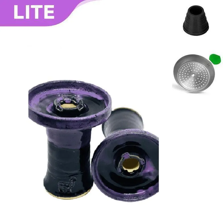 Alpaca Rook Hookah Bowl - Purple Black