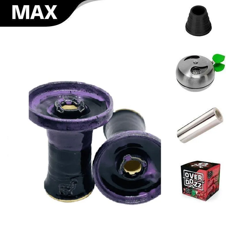 Alpaca Rook Hookah Bowl - Purple Black