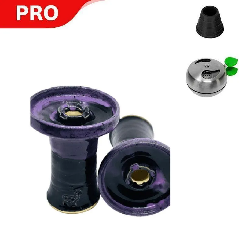 Alpaca Rook Hookah Bowl - Purple Black
