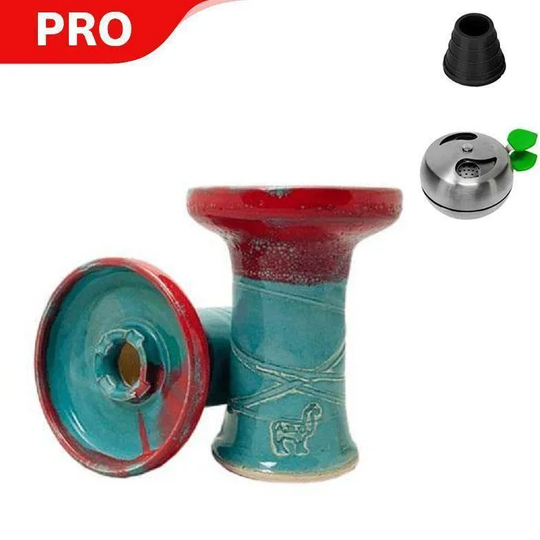 Alpaca Rook Hookah Bowl - Red Teal