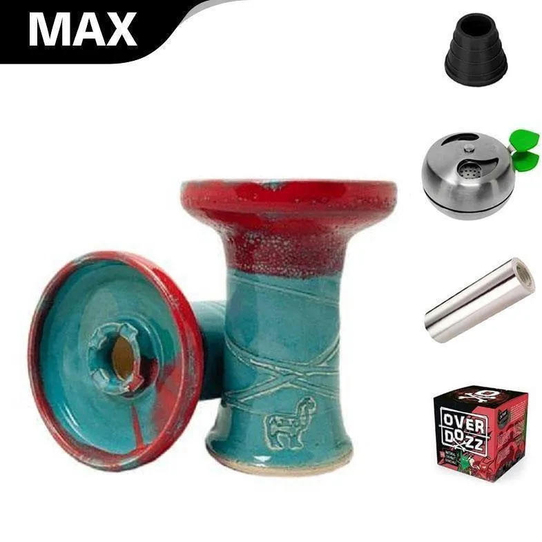 Alpaca Rook Hookah Bowl - Red Teal