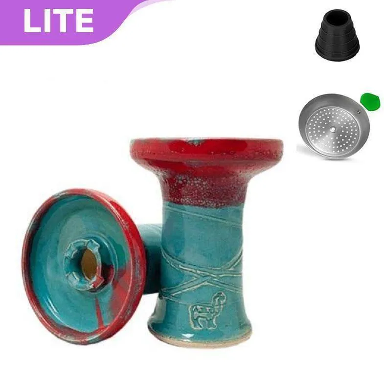 Alpaca Rook Hookah Bowl - Red Teal