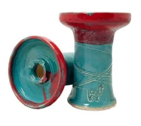 Alpaca Rook Hookah Bowl - Red Teal