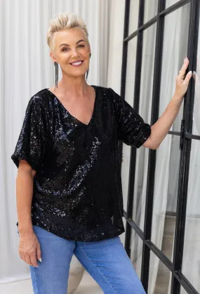 Amelia Sequin Top
