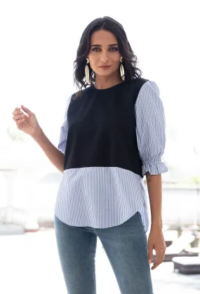 Amelie Mid Sleeve Top