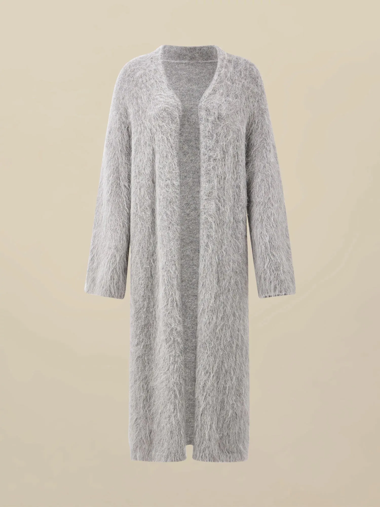 Amoretu Women's Alpaca Plush Long-Sleeve Knit Cardigan