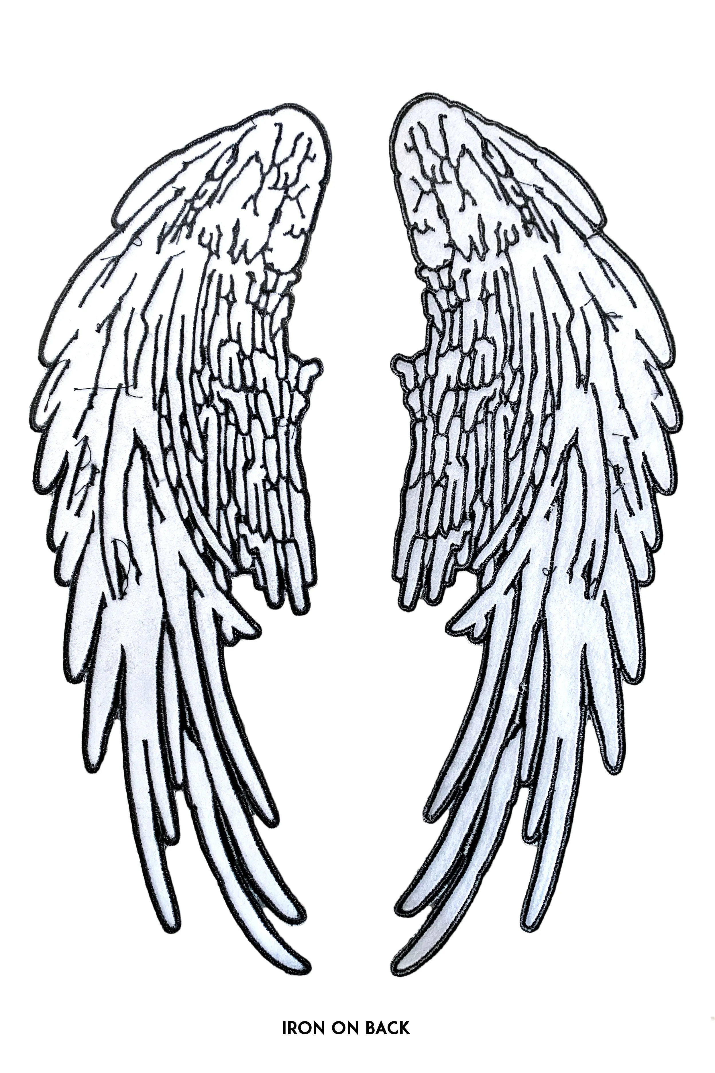 Angel Wings Reflective Iron On/Sew On Embroidered Patch