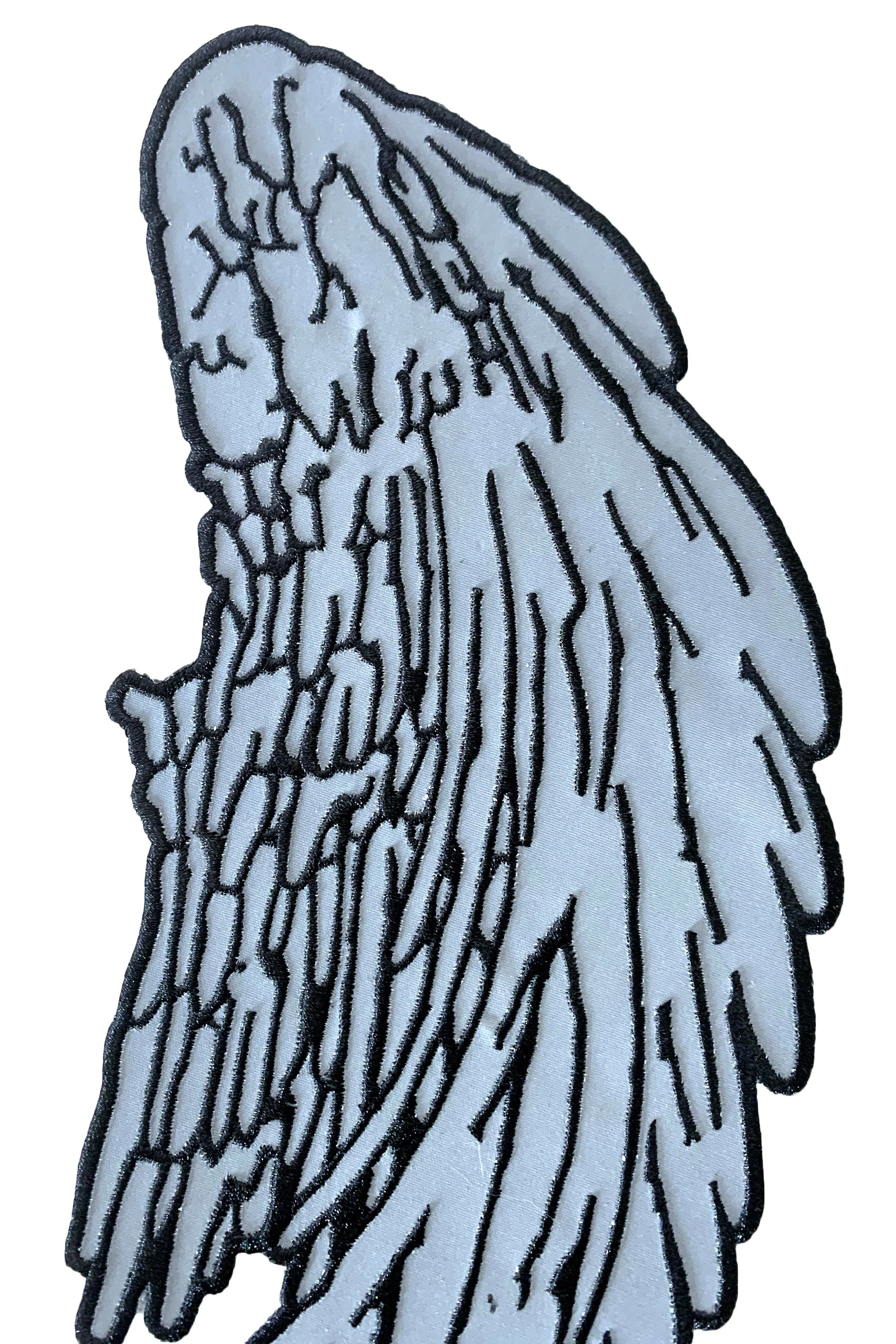 Angel Wings Reflective Iron On/Sew On Embroidered Patch
