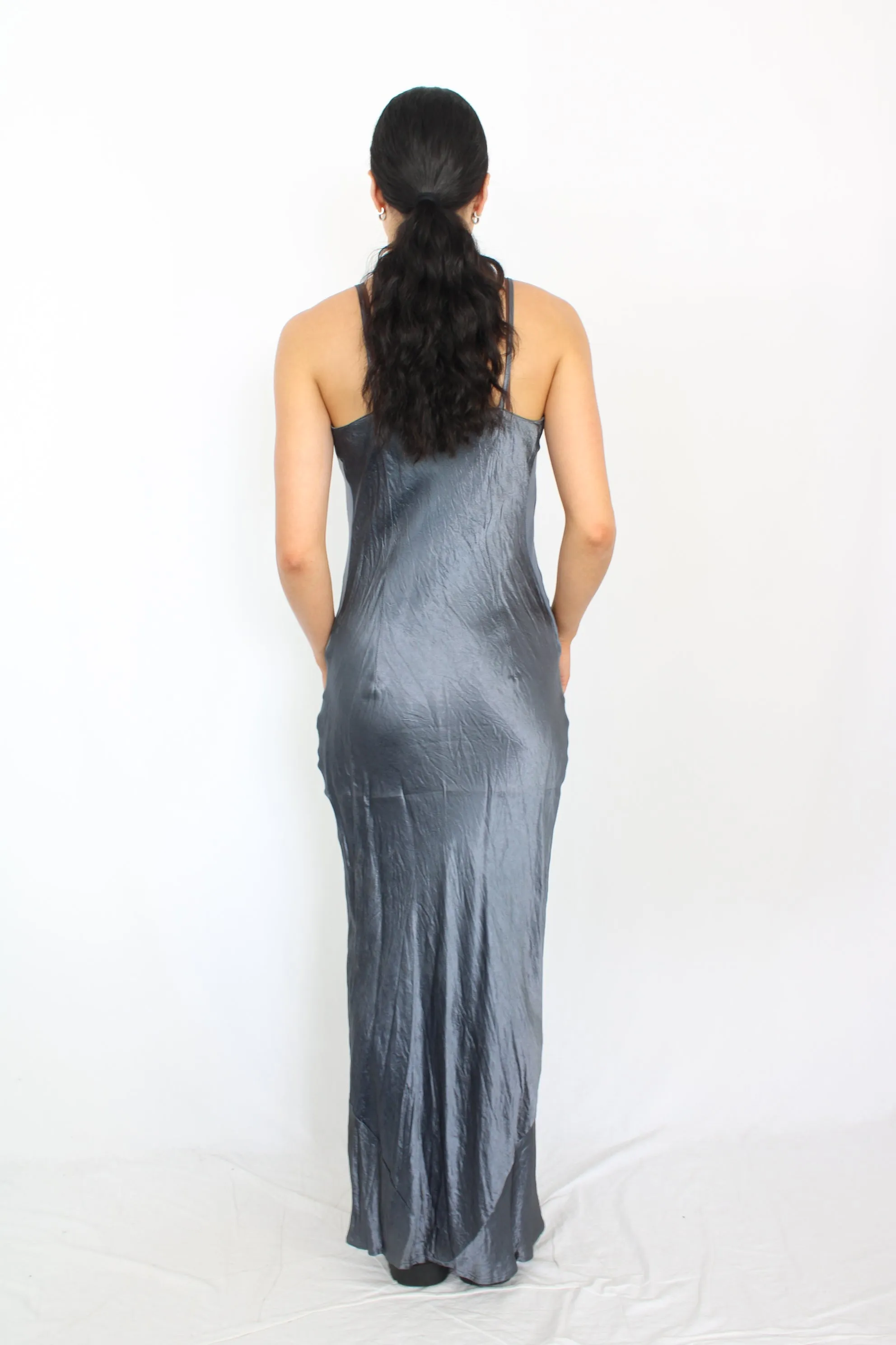 Annah Stretton - Vintage Silver Slip Dress
