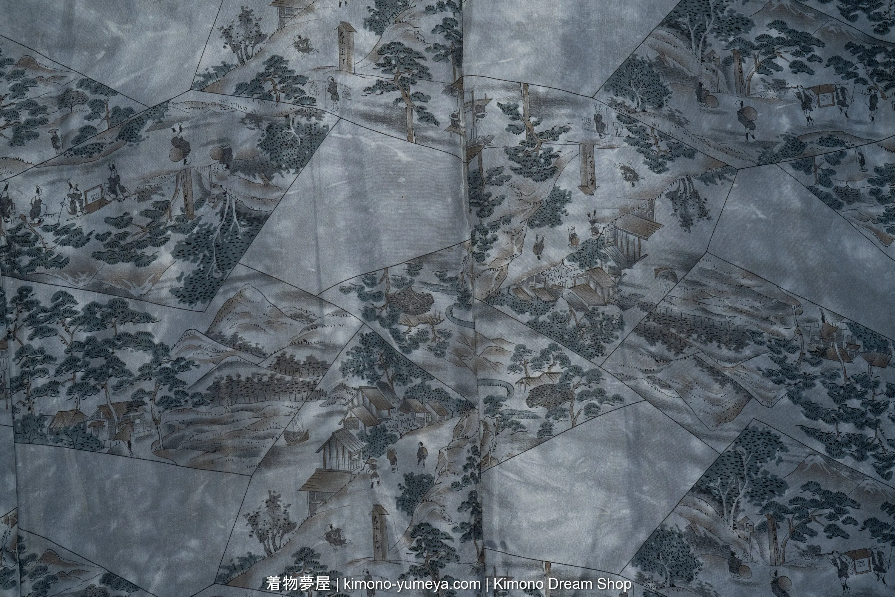 Antique Men's Haori with Koushi Pattern - Vintage Silk Kimono Jacket from Early 1900s - Brown with Black Stripes - Traditional Japanese Clothing