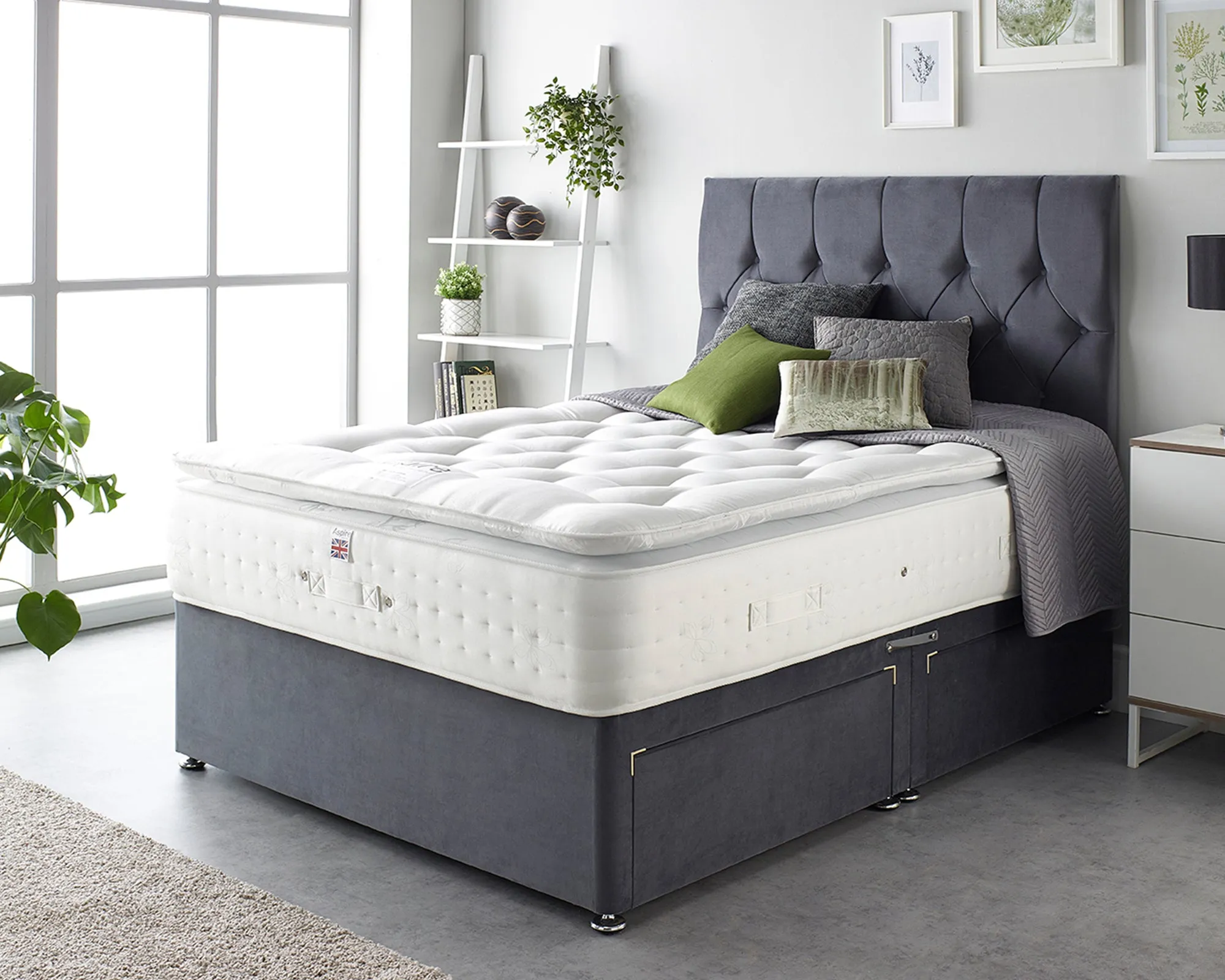 Aspire Natural Cashmere 1000 pocket Pillowtop Mattress