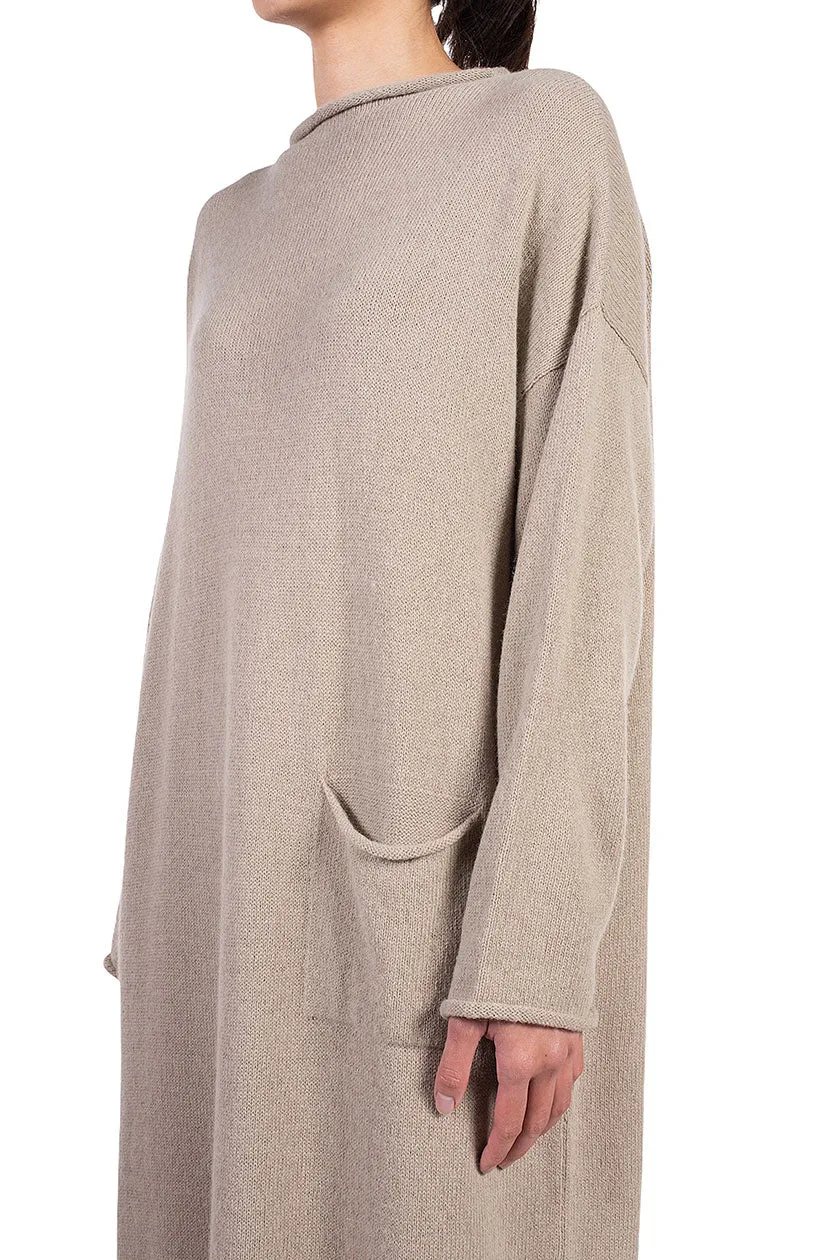 Baby Alpaca Roll Neck Dress