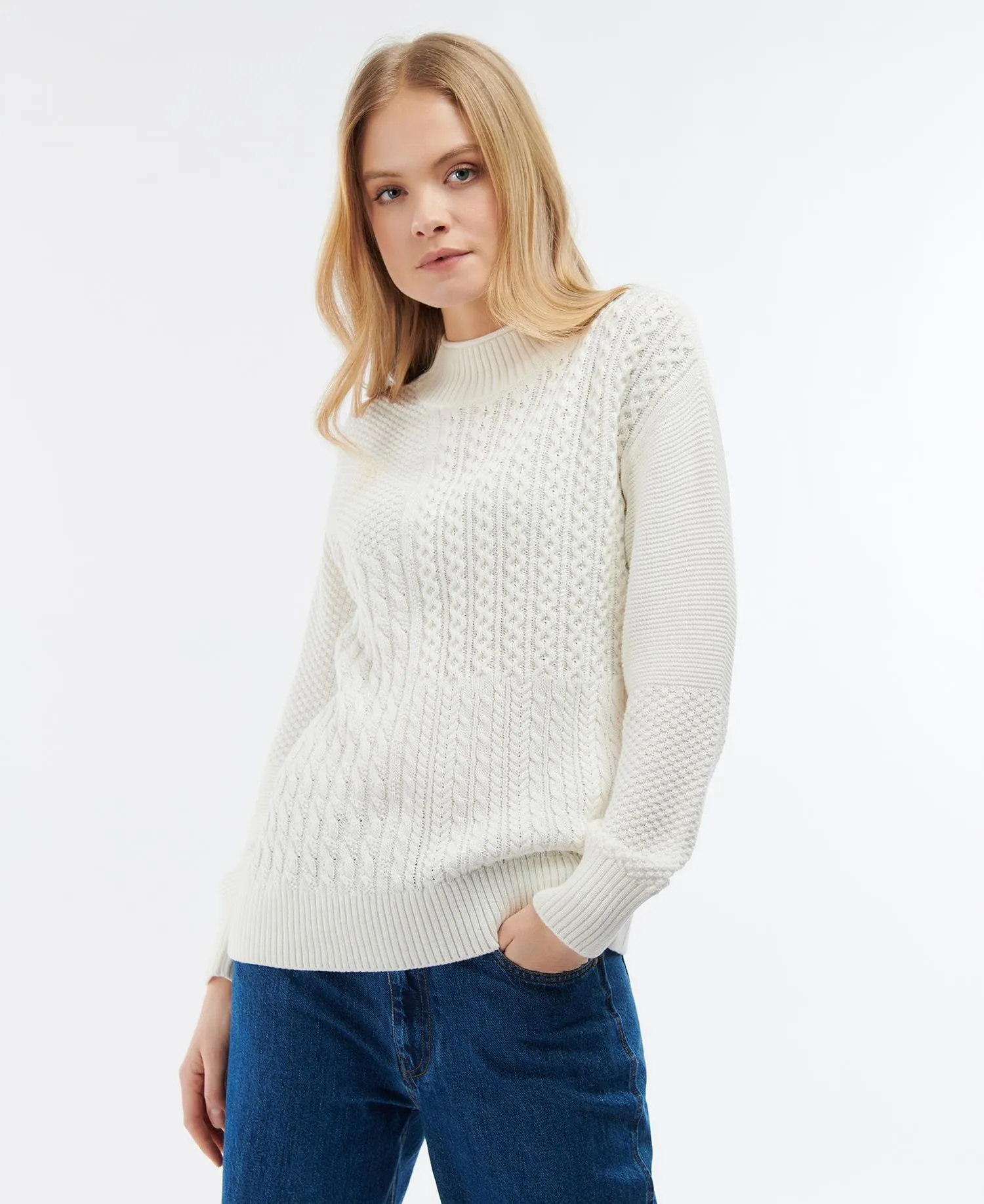 Barbour Fairbarn Knit Cream LKN1269