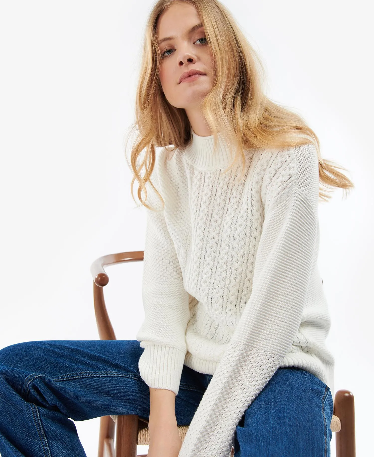 Barbour Fairbarn Knit Cream LKN1269