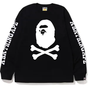 Bathing Ape Crossbone Black Long Sleeve Shirt