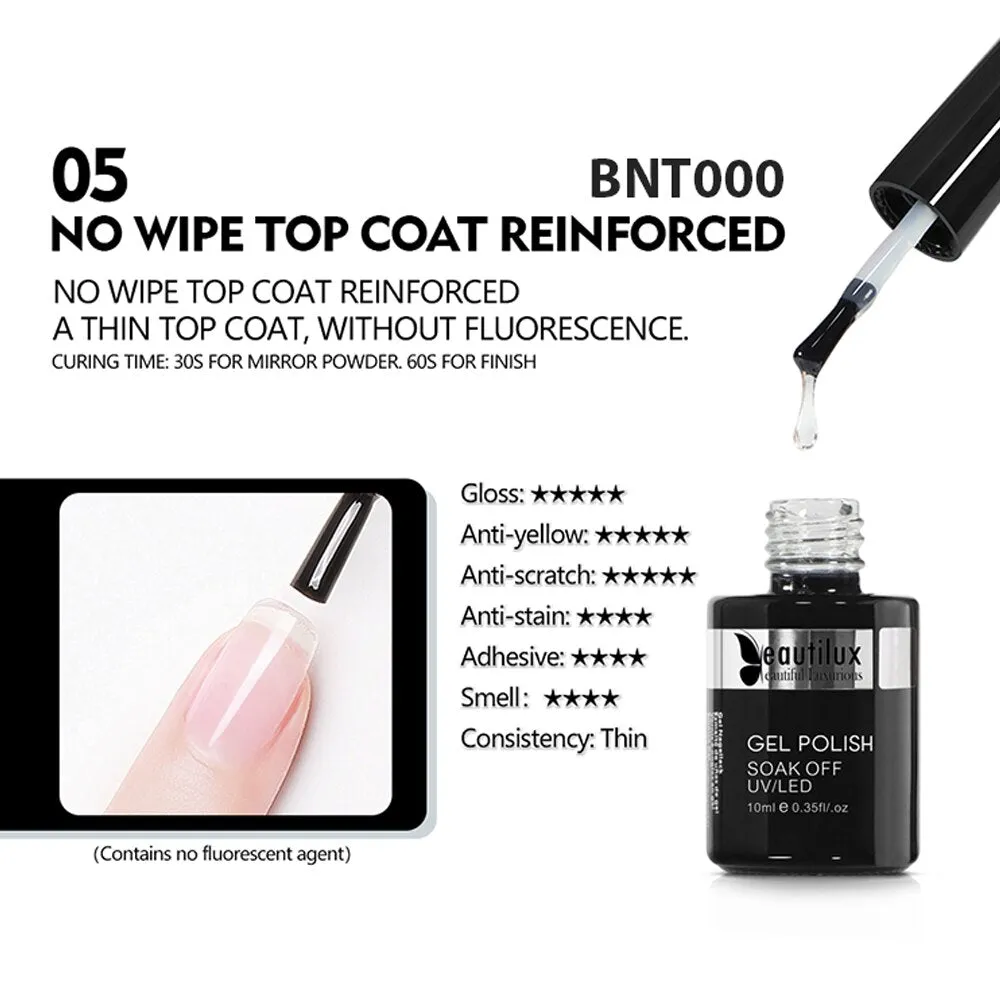 Beautilux Top Coat Soak-off Gel UV LED10ml