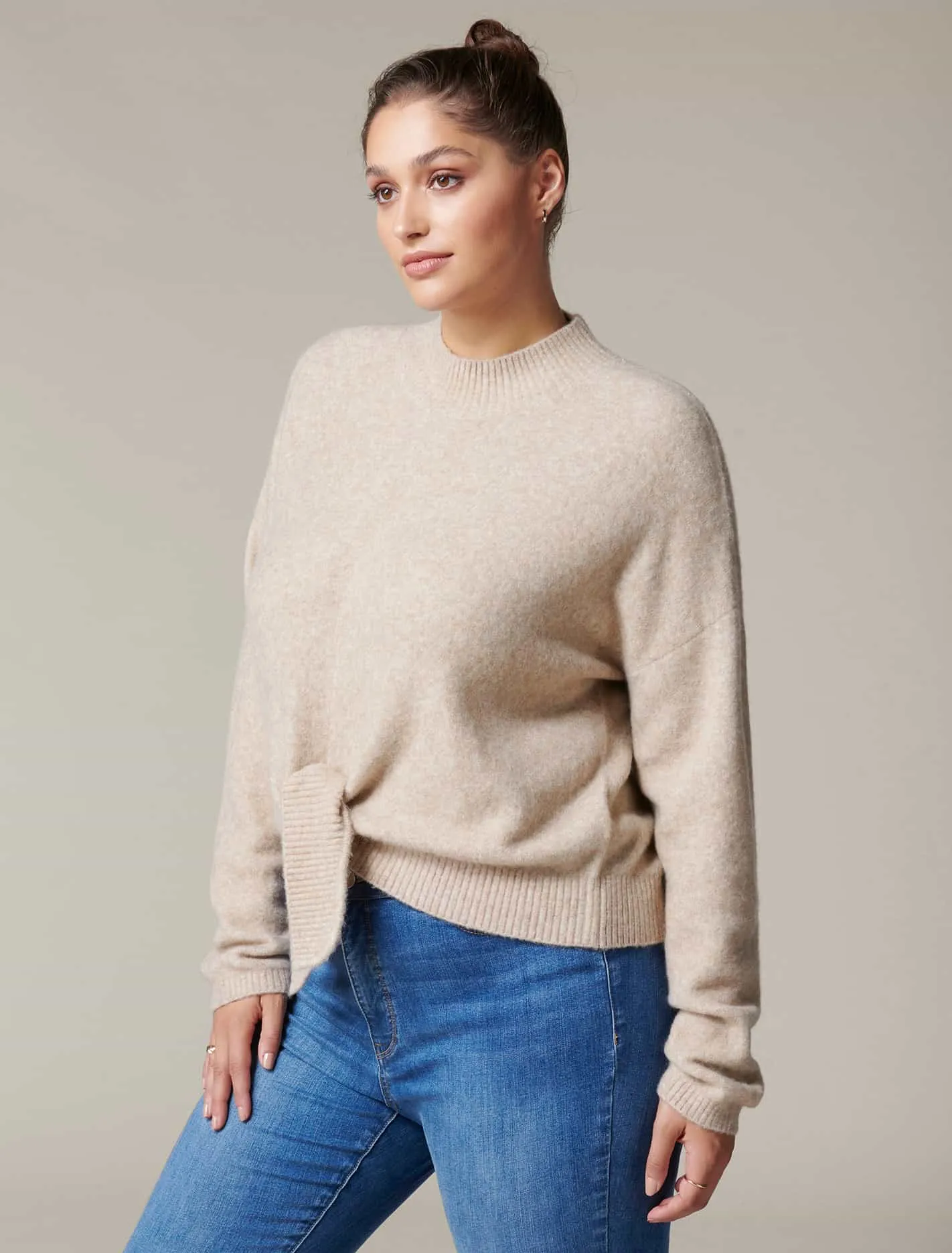 Bertie Curve Tie Front Knit Jumper