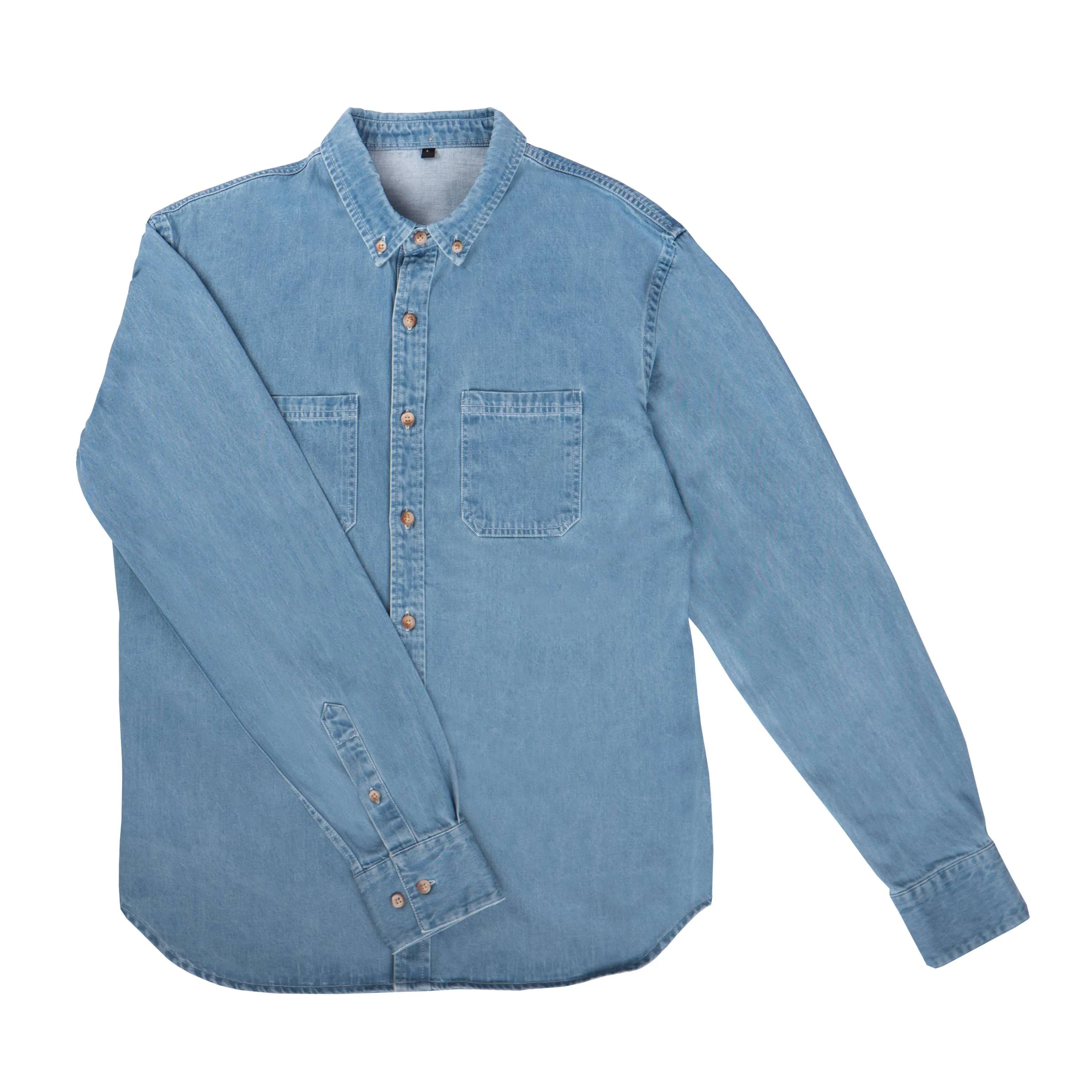 Billy Belt Light Blue Denim Button Up Shirt