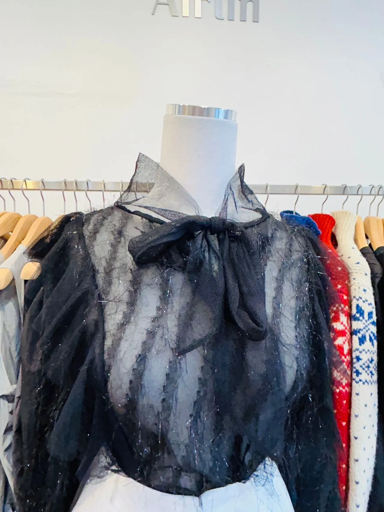 Black sheer blouse
