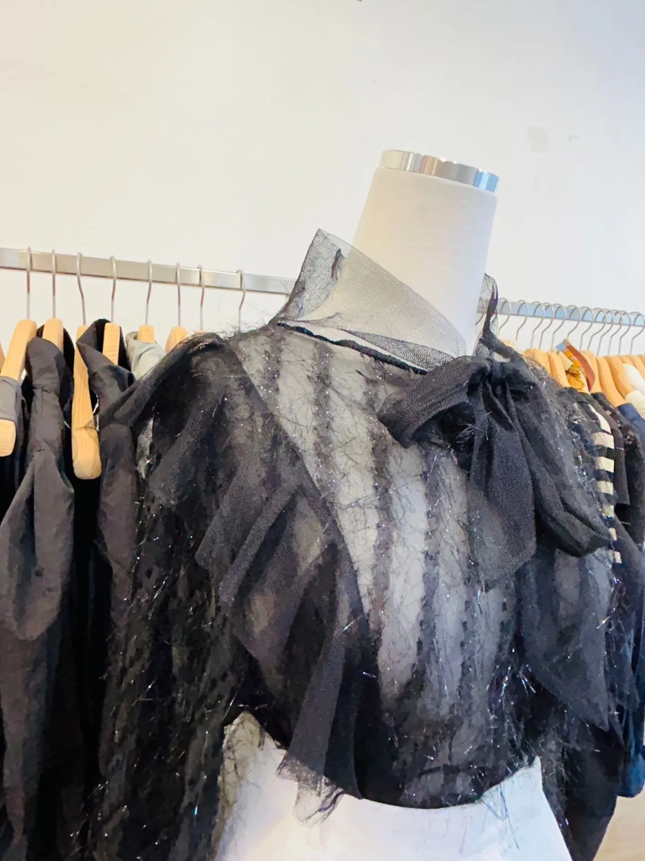 Black sheer blouse