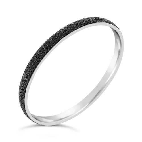 Black Spinel Bangle Bracelet